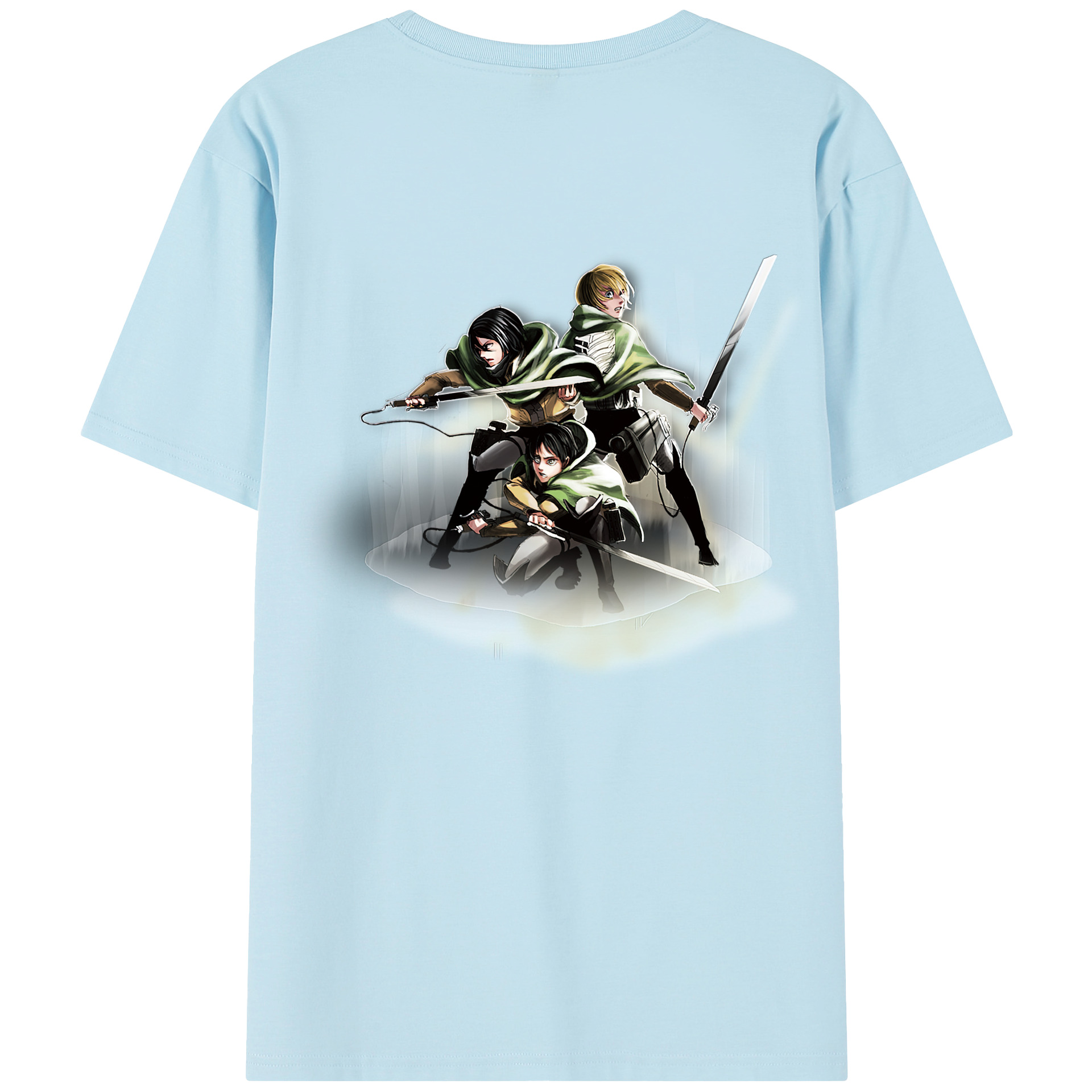 （画像用） 進撃の巨人 Attack on Titan 綿100％半袖Tシャツ（背面プリント）